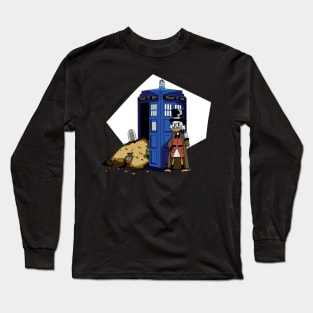 the 10th Doctor vs Ducktales Scrooge Long Sleeve T-Shirt